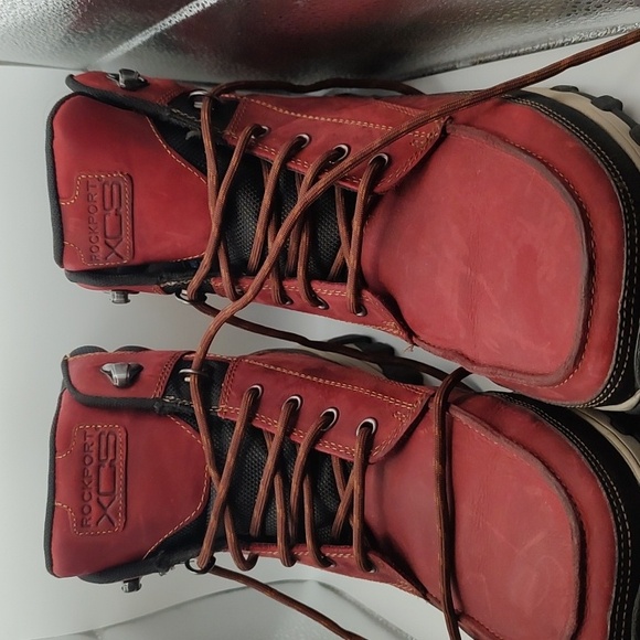 Rockport XCS Red Rugged Boots with Moc-Toe Design Waterproof Size 12 Excellent - Picture 15 of 16